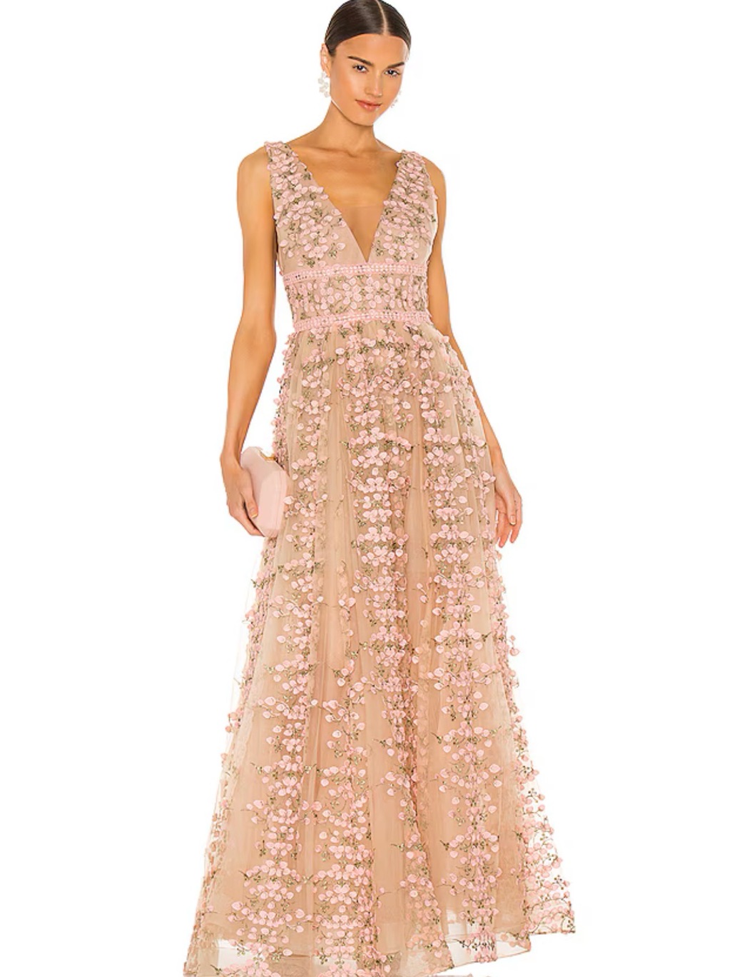 Bronx And Banco Megan Maxi Dress In Rose